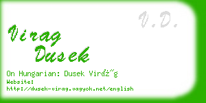 virag dusek business card